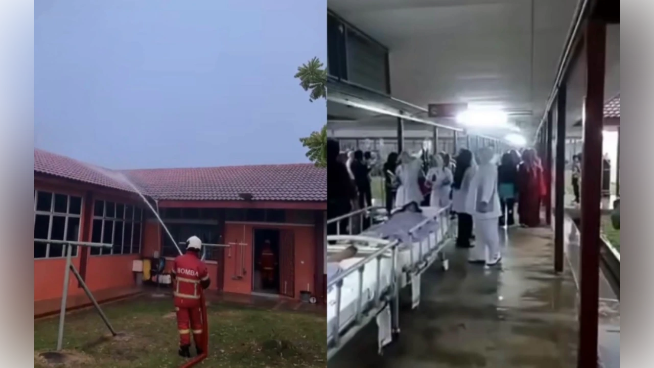 17 safe after fire breaks out in Jengka Hospital wards ceiling