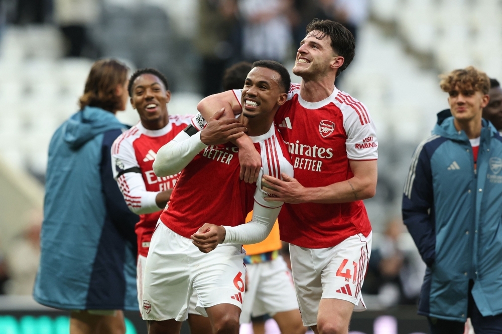 Gabriel’s 96th-minute header completes Arsenal’s 2-1 comeback win over Newcastle